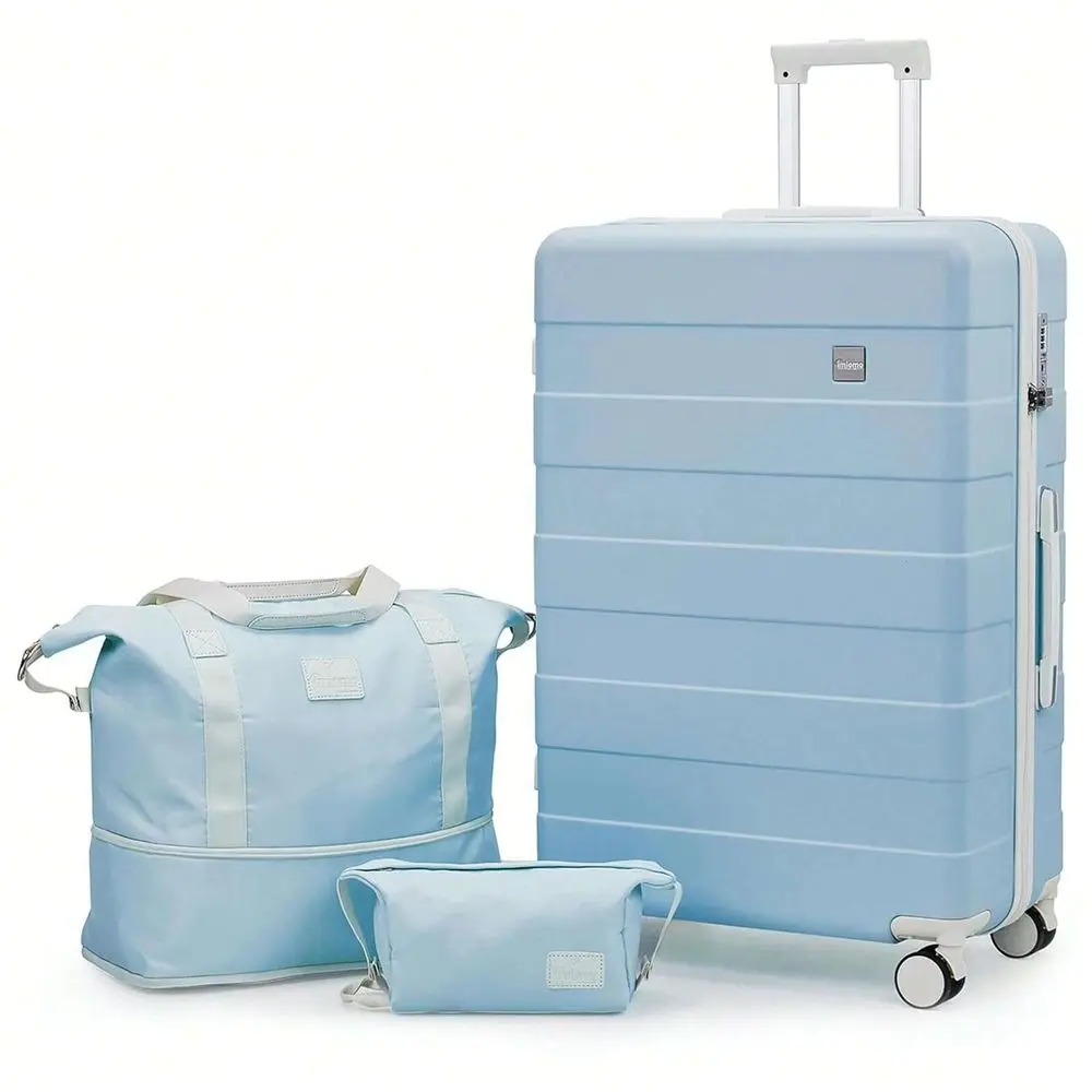 

Ручная кладь, чемодан 20 дюймов на колесиках, жесткий корпус, набор из 3 предметов с замком TSA