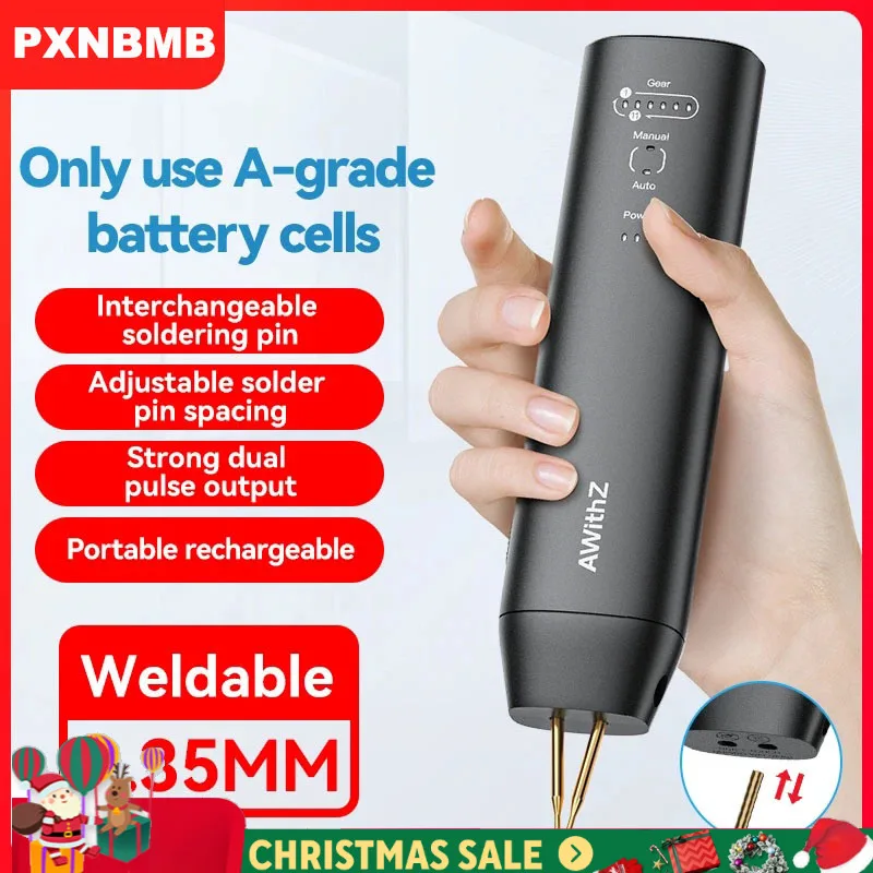 90 Gears Adjustable Spot Welder Handheld Spot Welding Machine Energy Storage Spot Welding DIY for 18650 Battery H1 Welding Pin