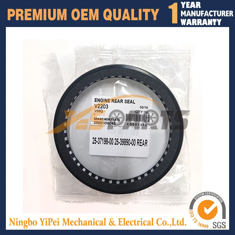 Automotive Replacement Parts Rear Seal 19202-04460 for Kubota V2203, 25-37198-00 for Carrier X2 1800 2100 Mod-A98P-385