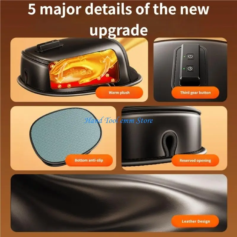 H37F Double Side Heating Safe Warm Mouse Pad with USB Charging Port and Three Heat Level for Warm Hands During Computer Work