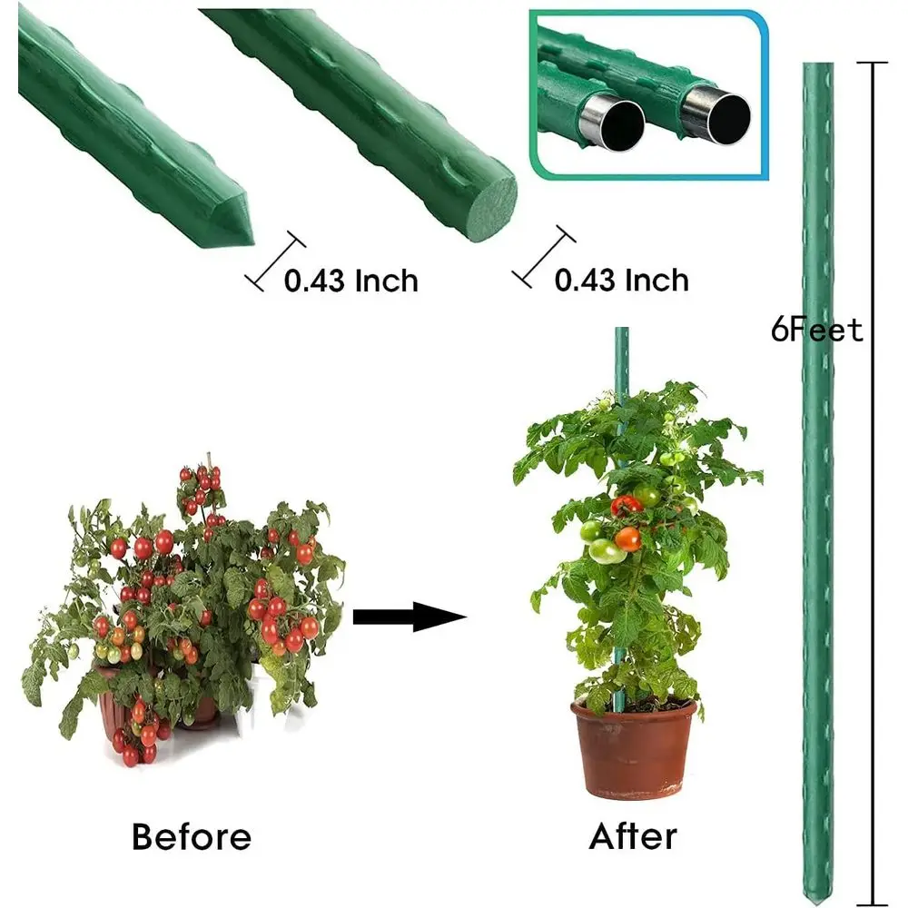 20-Piece 72-Inch Durable Garden Support Stakes for Tomatoes and Vegetables