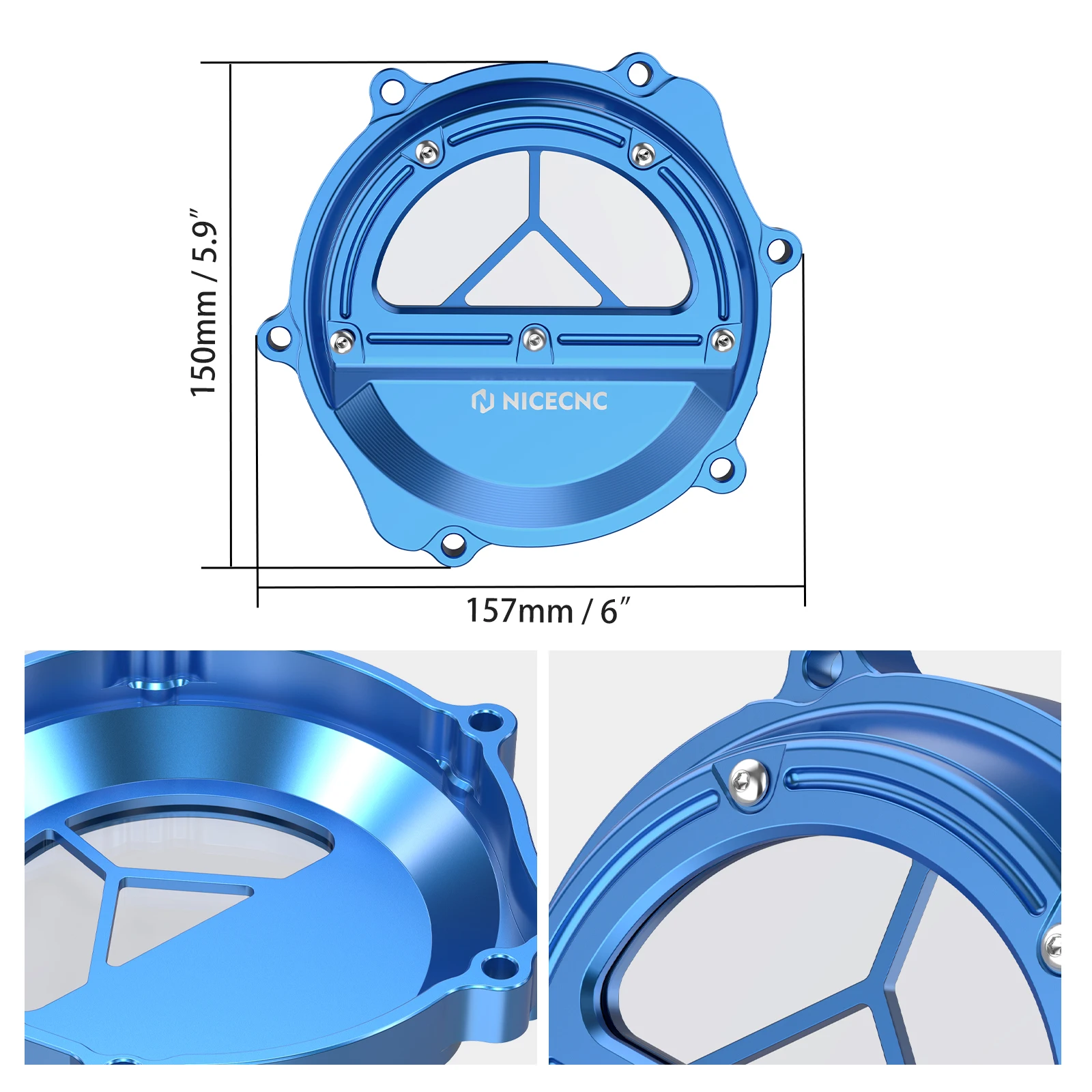 NICECNC For Yamaha YZ85 YZ 85 2002-2023 YZ65 YZ 65 2018-2023 2022 2021 2020 Motorcycle Aluminum Transparent Engine Clutch Cover