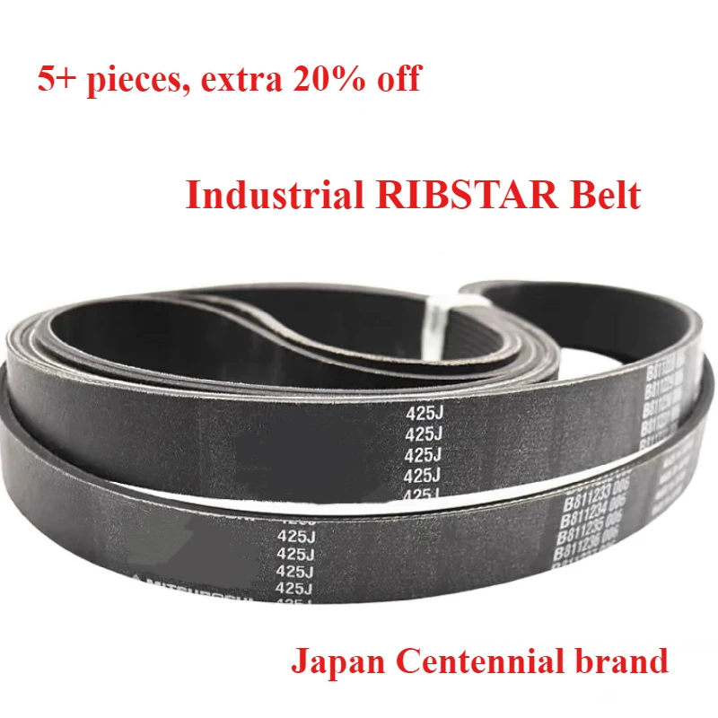 

375J 380J 390J 400J 410J 415J 420J 425J 430J 435J 440J 445J 450J Промышленный ремень RIBSTAR Япония Ребристый ремень для машин серии PJ