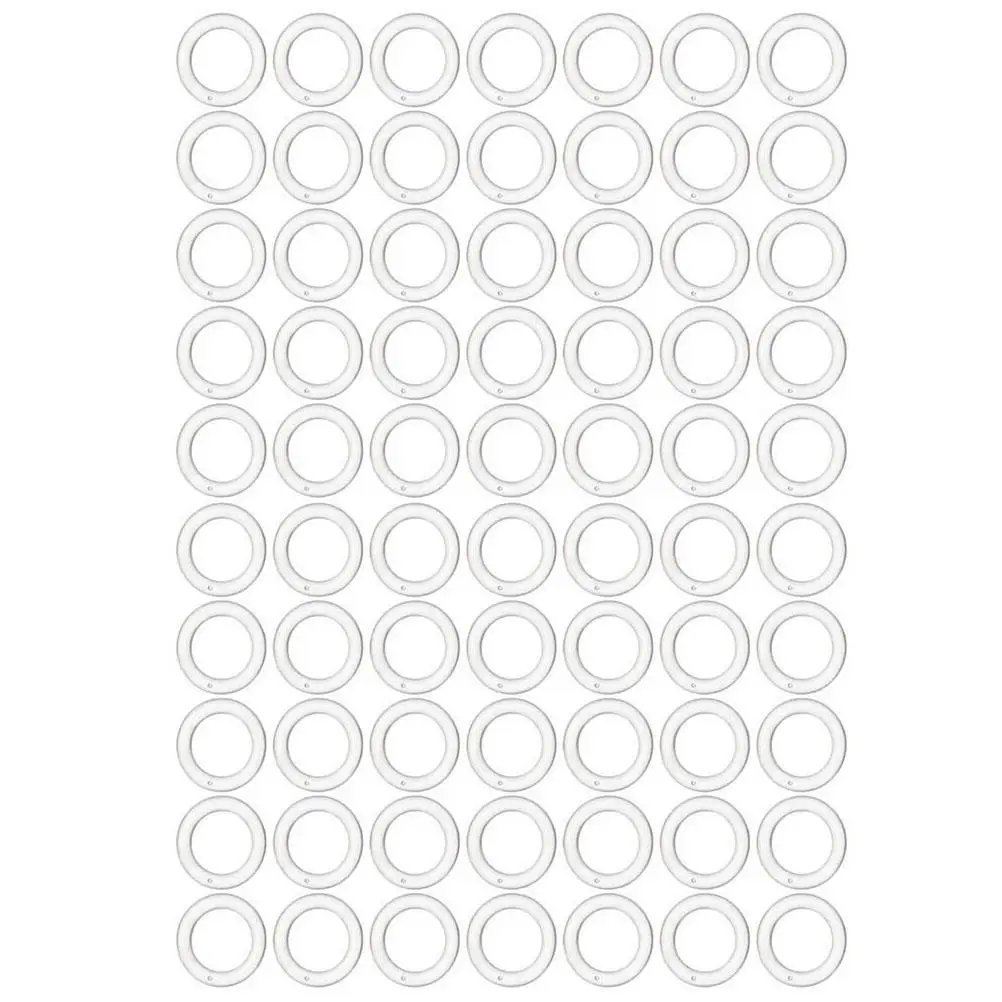 

100 Pcs Curtain Accessories Circle Rings Plastic Roman Blind Supplies Clip for Curtains Perforated Clear