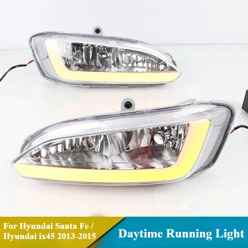 For Hyundai Santa Fe / Hyundai ix45 2013-2015 Daytime running light modification and turning to daytime running front fog light
