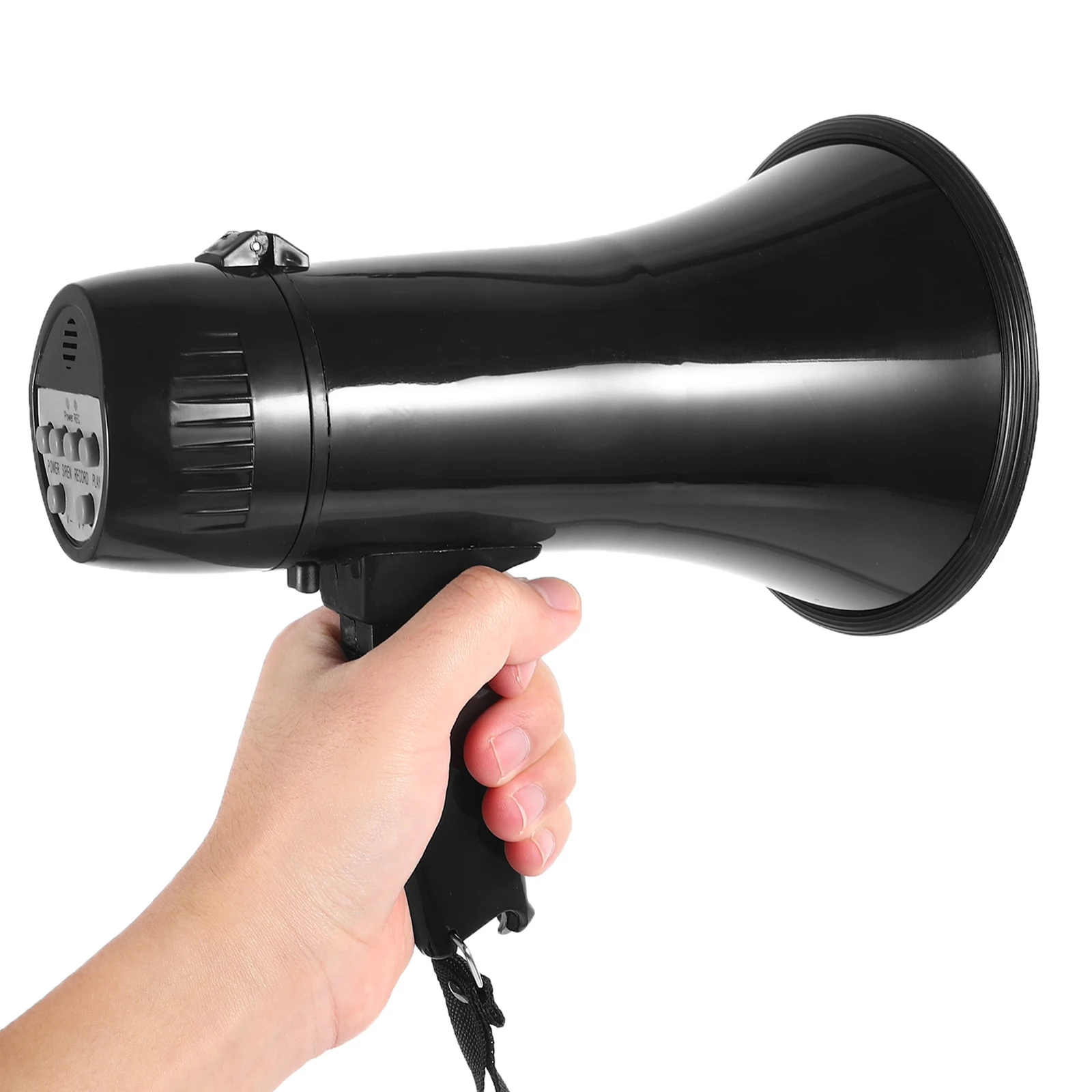 

Hand Held Megaphone Speaker 25W Black Portable Bullhorn for Adults Football Sports Cheering Teachers 240 Seconds Recording
