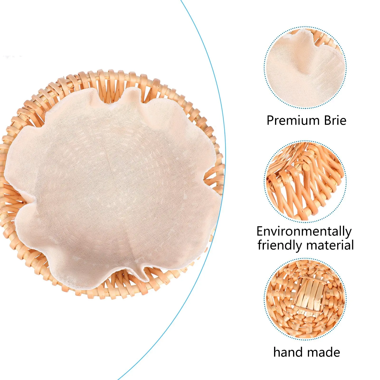Cesta de mimbre con tejido natural, caja de almacenamiento redonda, diseño con asa portátil para el hogar, picnic, regalo, soporte para postres y frutas