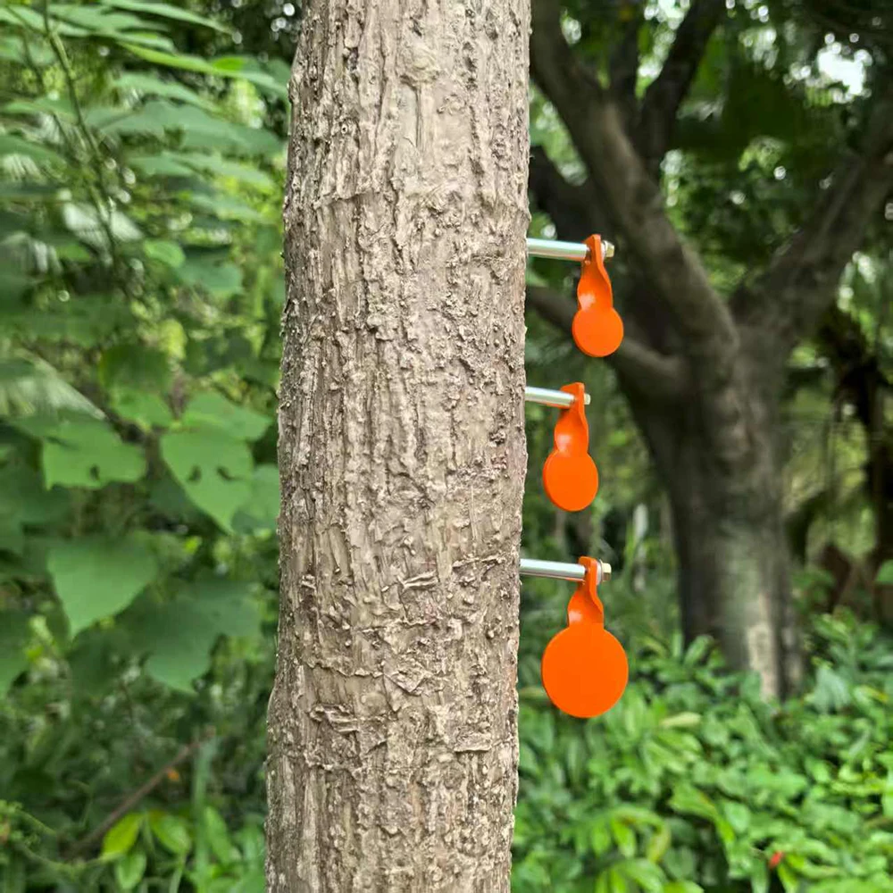 直径4cm、3cm、2.5cmの3つの金属製の木型射撃練習用ターゲットのセットです。