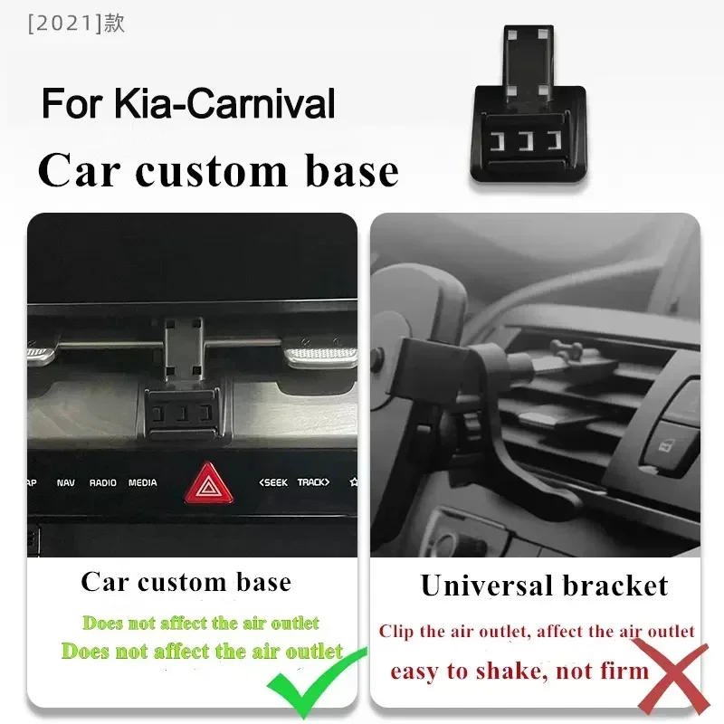 2021 For KIA Sedona Carnival Mobile Phone Holder Wireless Charger Car Mount Navigation Bracket GPS Support 360 image 4