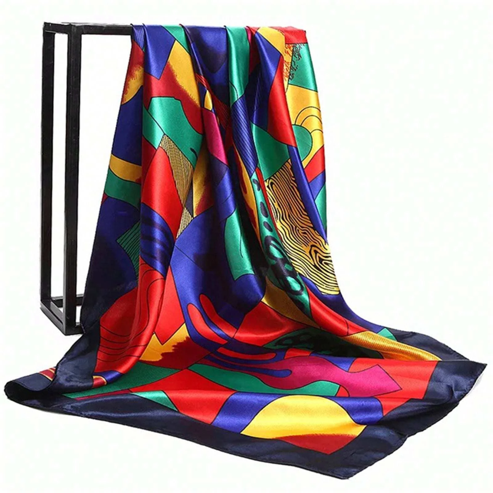 Popular Shawls Europe And America Fashion Bandannas New Print Sunscreen 90X90CM Kerchief Four Seasons Luxury Square Silk Scarves