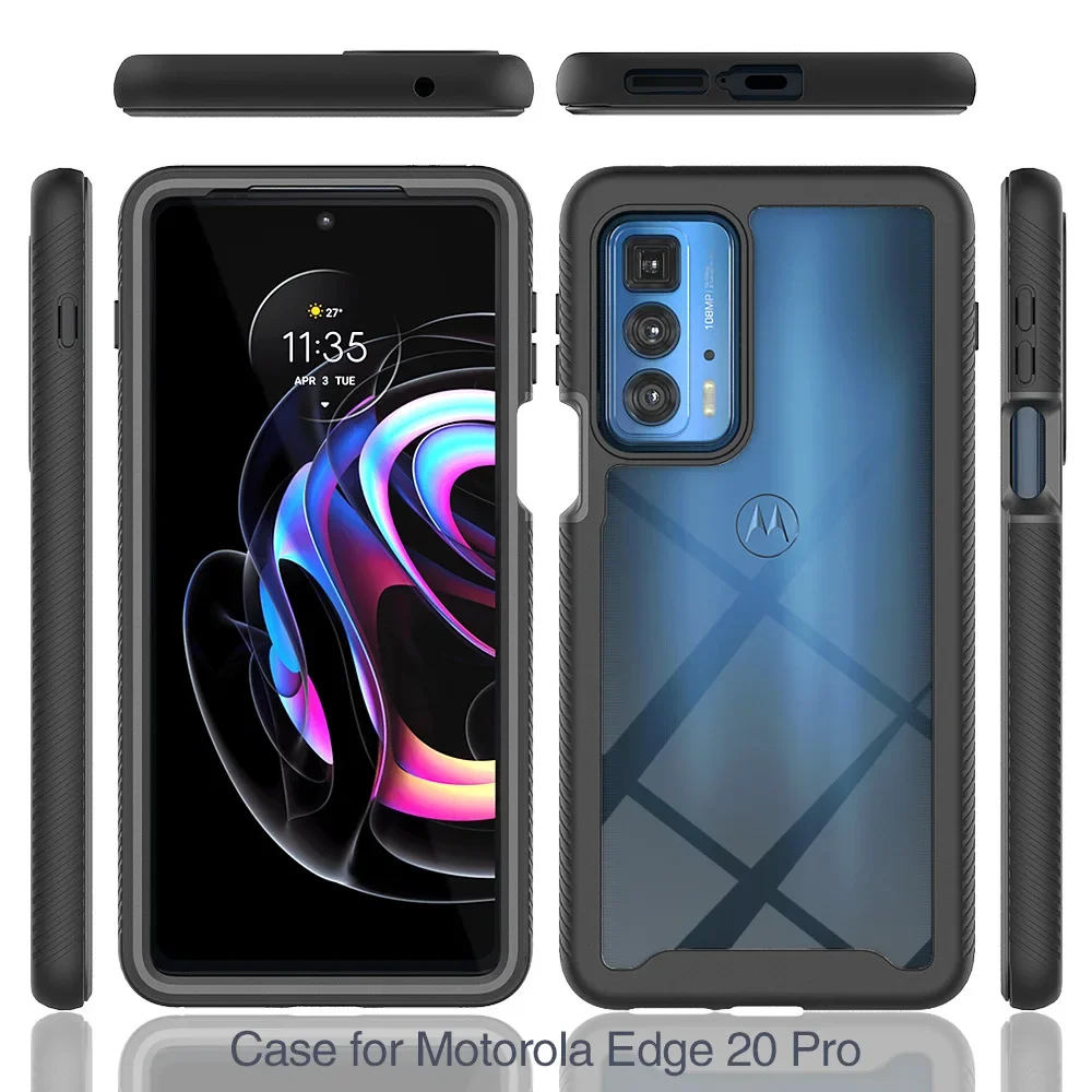 Hybrid TPU/PC Sky Case for Motorola Edge 20 / Moto Edge 20 Pro Edge20 Lite Rugged Fundas Capa Two Layer Shockproof Shell Cover