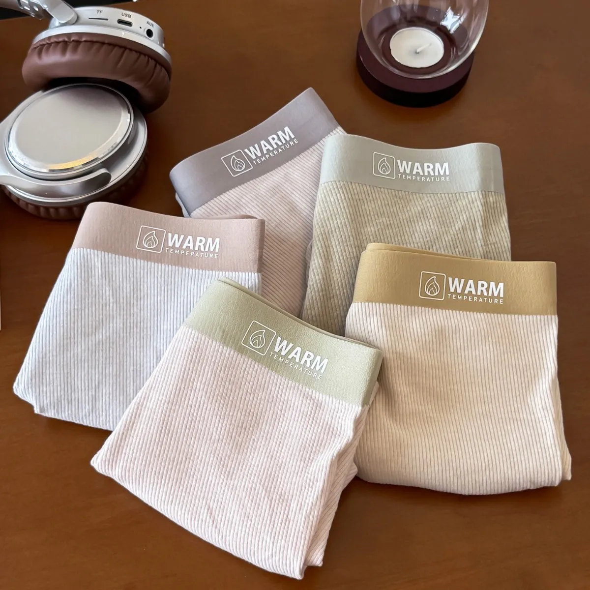 

4PCS/Pack Boxers Shorts Autumn Winter Soft Brushed Warm Men's Underpants Breathable Crotch Antibacterial Men's Panties