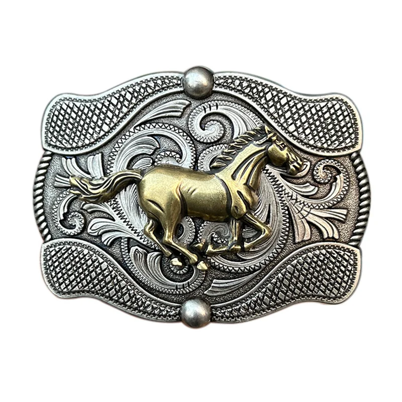 سبائك الزنك حزام الحصان البري مشبك رعاة البقر الغربية #1