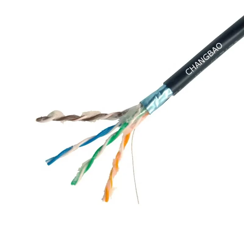 Changbao Outdoor Cat5e 4 Pair UTP FTP Ethernet Cable UV Resistant PVC PE Jacket Communication Cable