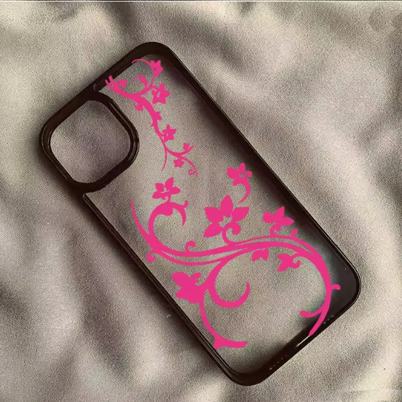 Hand Painted Butterfly Flower Transparent Phone Case For iPhone 18 17 16 15 14 13 12 11 PRO MAX 17air XR XS 7 8 PLUS Clear Cover view 5