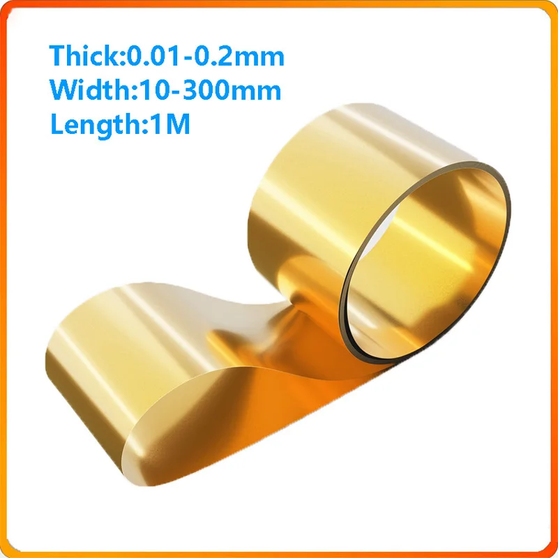 

Brass Strip Sheet Length 1M Brass Foil Thick 0.01-0.2mm Width 10-300mm Brass Metal Thin Sheet Foil Plate