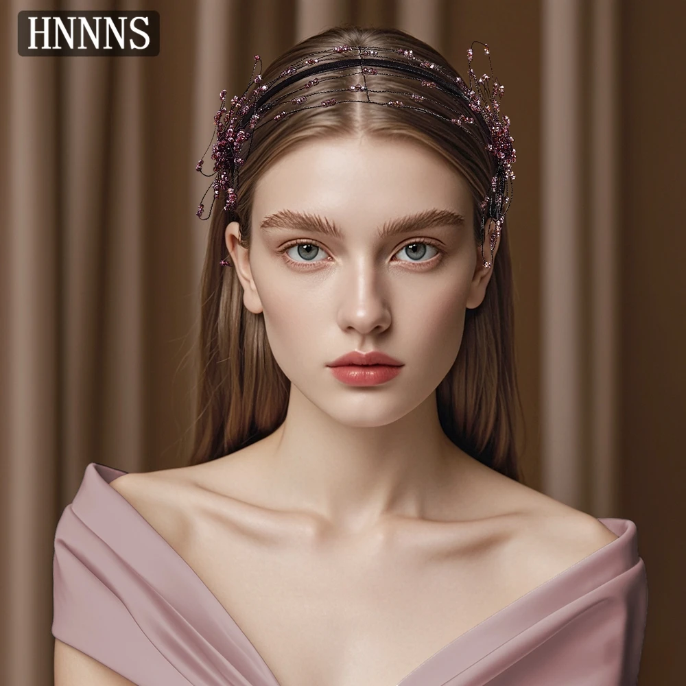 

TOPQUEEN Минималистичные свадебные повязки на голову в европейском и американском стиле для женщин, для банкетов, вечеринок, на каждый день, ручной работы, украшенные бисером, YXA50