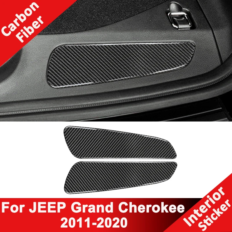 

For JEEP Grand Cherokee 2011-2020 Carbon Fiber Car Trunk Inner Side Guard Plate Trim Cover Decoration Sticker Interior Parts