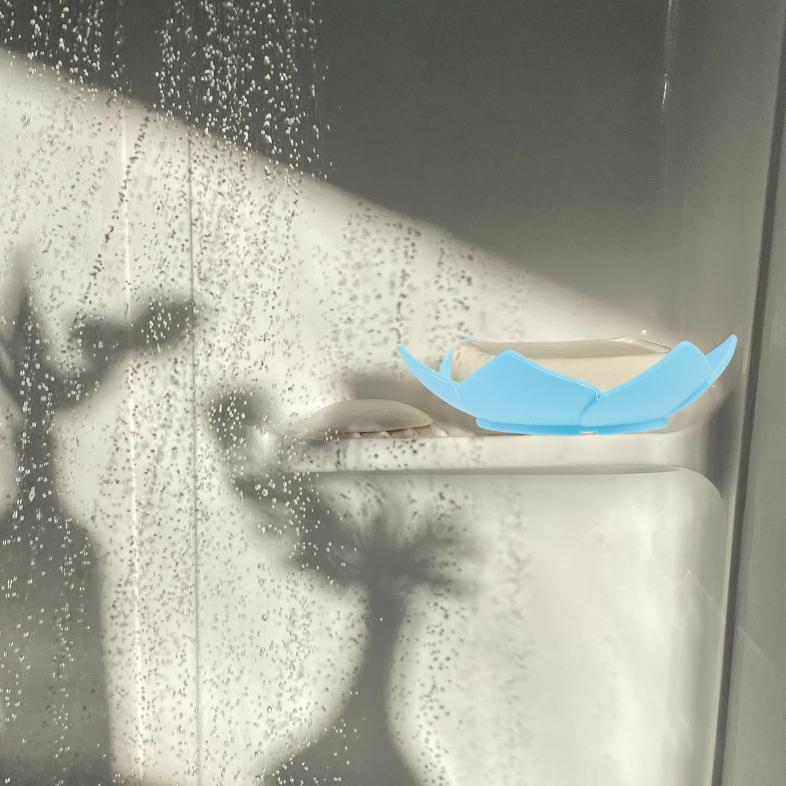 2 قطعة صحن الصابون المنزلية سيليكون لوتس تصميم لوازم الحمام متعددة الوظائف الصرف حامل الصابون لوازم الحمام #3