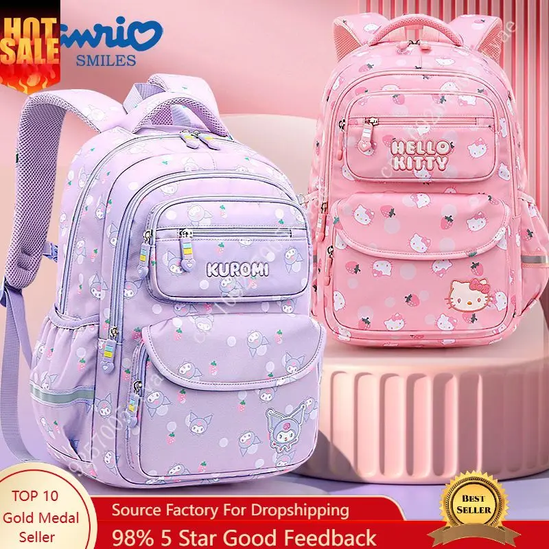 

Рюкзак Sanrio Hello Kitty для девочек начальной школы: ультралегкий, высококачественный, с поддержкой для спины.