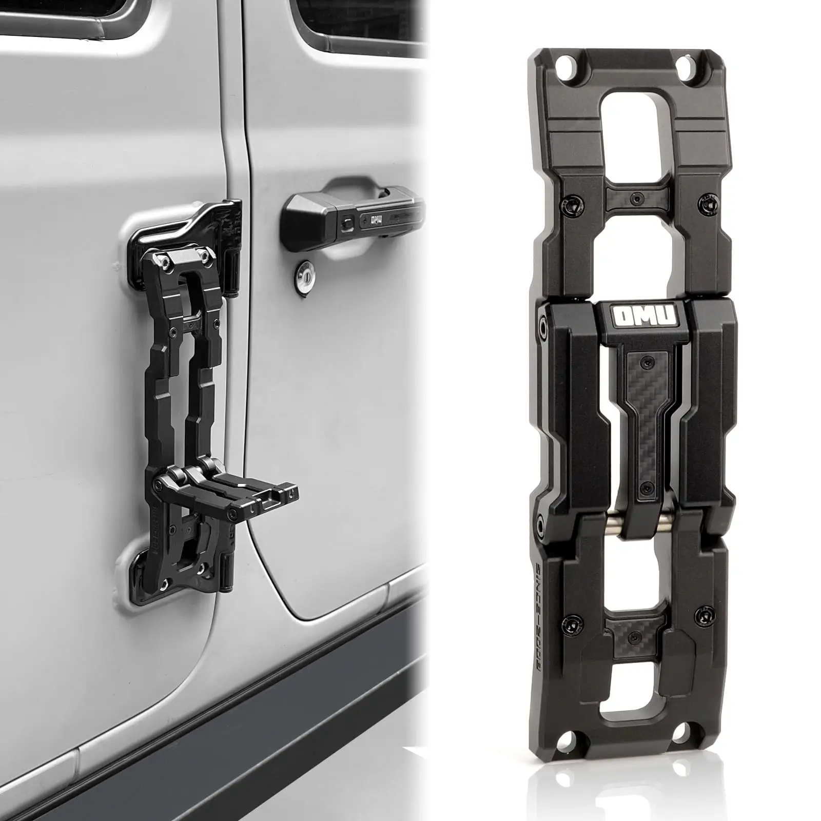 

OMU 4x4 Aluminum Door Hinge Step Folding Foot Pedal Side Ladder For 2007-2024 Jeep Wrangler JK JL & Gladiator JT Accessories