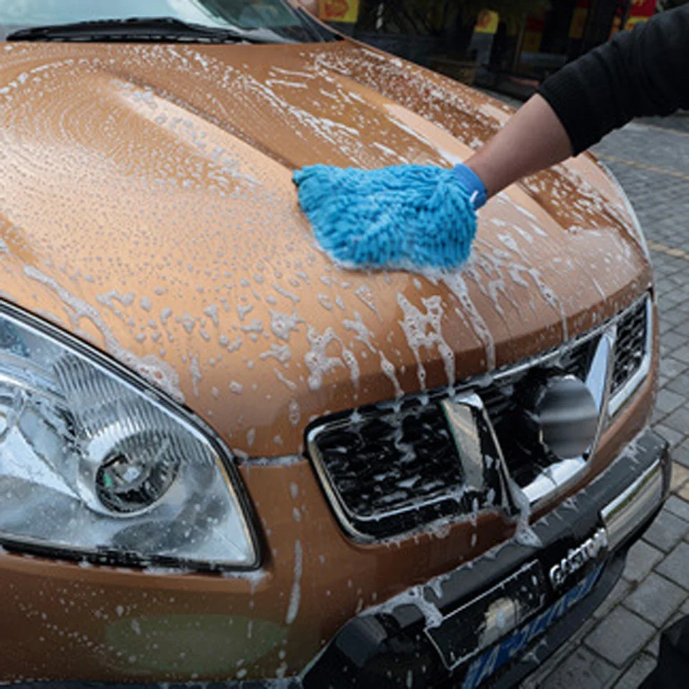 1 guante de lavado de coches, guantes suaves de microfibra, toalla de limpieza de coche, paño, manopla, cepillo para detalles de cera, herramientas