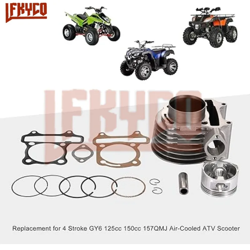 

Motorcycle Accessories 57.4mm Bore Engine 4 Stroke Cylinder Kit Motor for GY6 150CC 150 157QMJ 152QMI ATV Scooter Part Motoblock