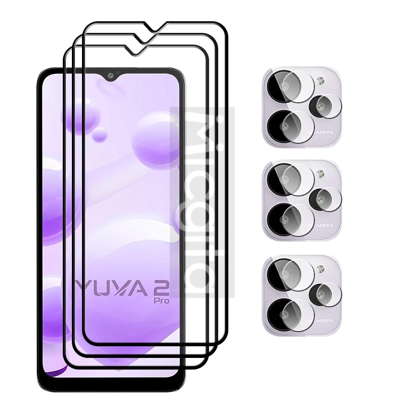 Full Glue Screen Glass For Lava Yuva 2 Pro Smartphone glass Anti-Scratch For Lava Yuva 2 pro Soft fiber Camera film