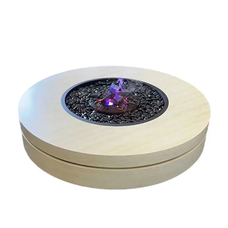 Modern Outdoor Decorative Fireplace Real Fire Round Heater Villa Hotel Courtyard Landscaping Fireplace Table Alcohol Fireplace