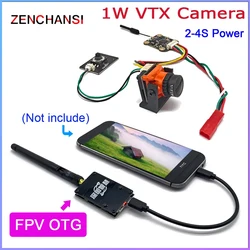 5.8G 48CH Audio FPV OTG Receiver For Android Mobile Phone and 5.8g 1000mW fpv transmitter camera CMOS 1500TVL for RC Plane Part