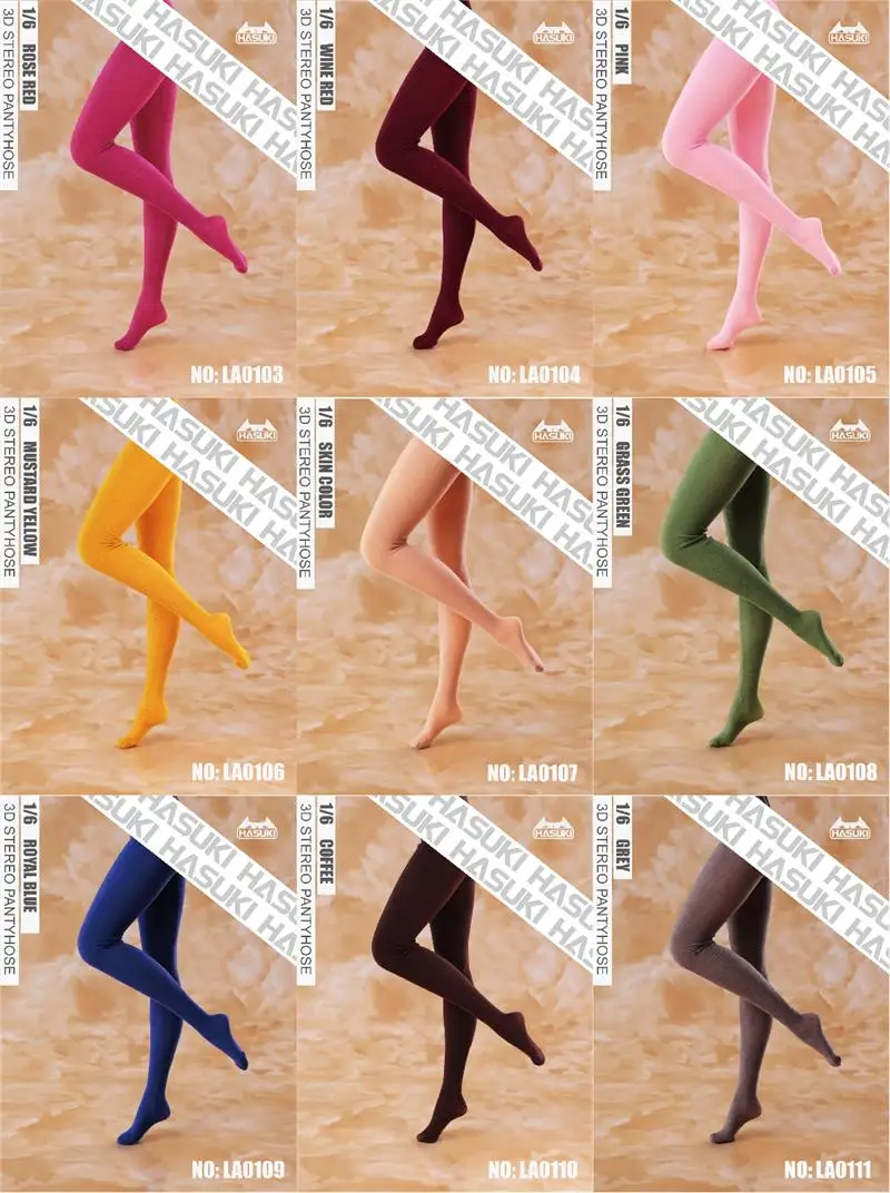 

HASUKI 1/6 Female Soldier LA01 Handmade Pantyhose Tights Pants Clothing Doll Stocking For12 Inch Anime Action Figure Toys