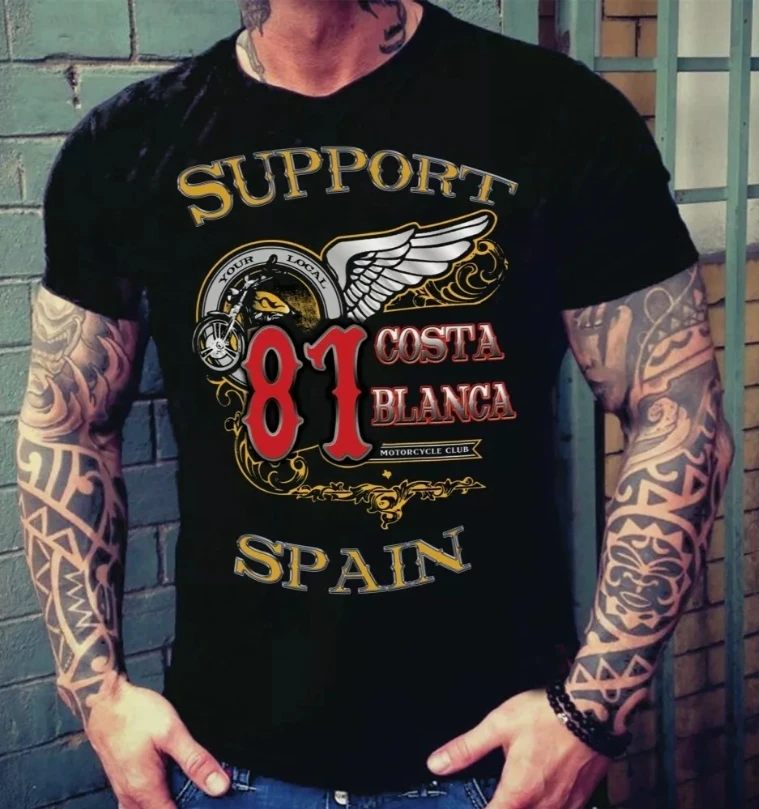 

Новинка лета 2023 года, футболки с рисунком Hell Angel Supports 81, мужские и женские футболки с короткими рукавами, высококачественная уличная одежда