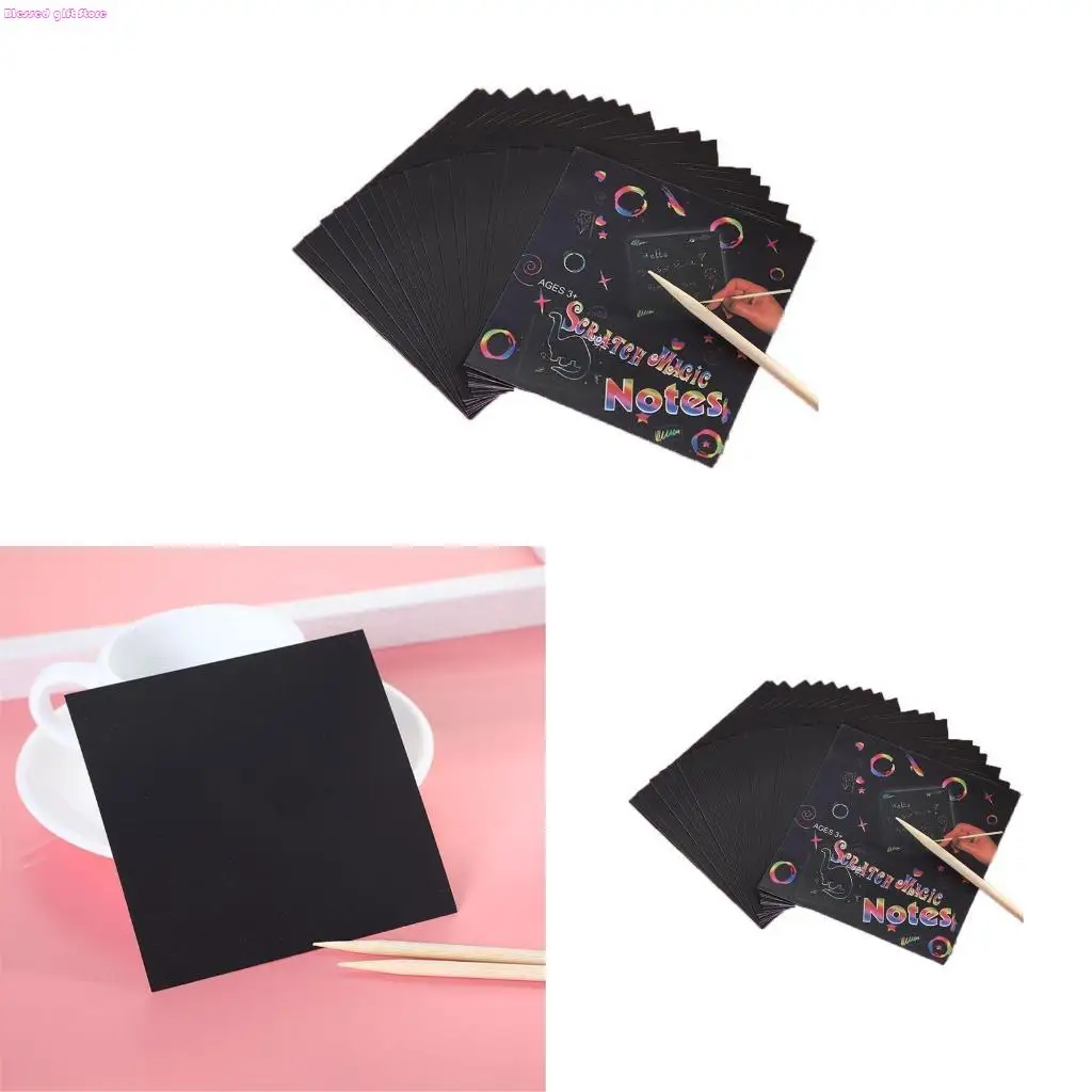D0JC Child Scratching Picture Drawing Paper Classroom Party Teaching Aid Accessories