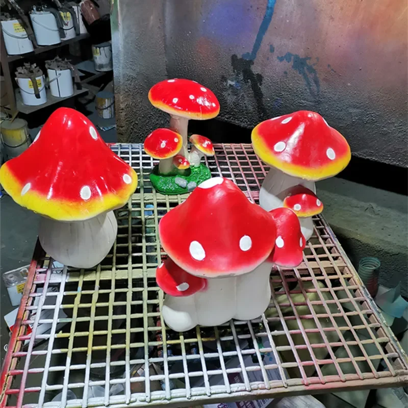 Fiberglass Mushroom Sculpture Garden Decoration Crafts Simulation Creative Pavilion Model Outdoor Geographic Garden Ornament