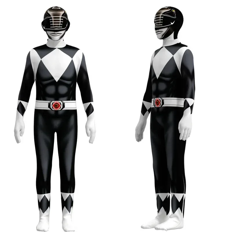 Fantasia Power Samurai Rangers Costume Cosplay Per Adulti Bambini Morpher Mighty Morphin Maschera Tuta Zentai Suit Halloween
