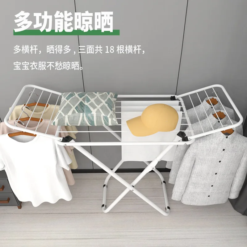 Hotel Type X Floor to Floor Clothes Hanger Balcony Folding Clothes Hanger Indoor and Outdoor Non Installation Clothes Storage Ha