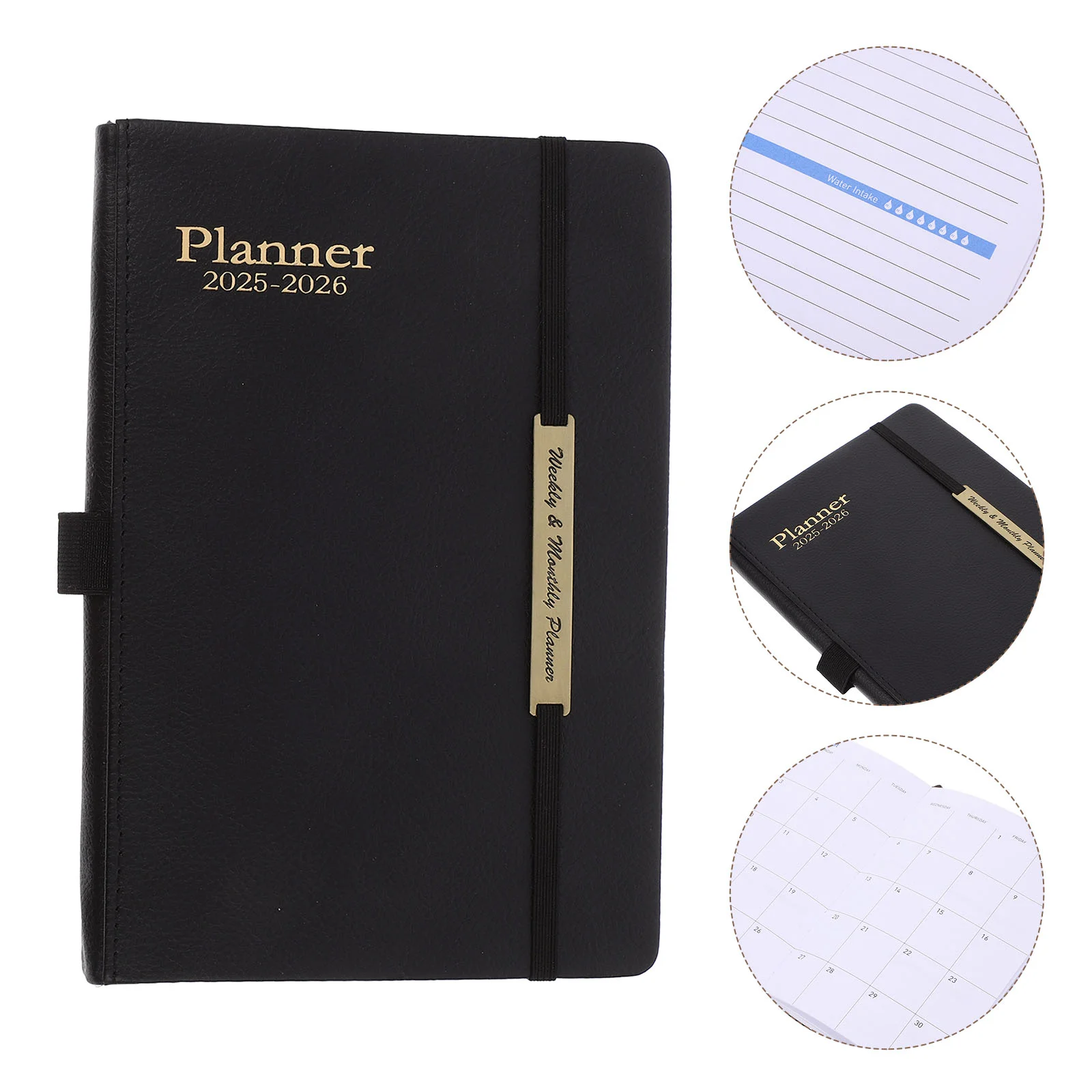 

Notebook Business Planning 2025-2026 Year Notepad English Planner Agenda Schedule Wear-resistant A5