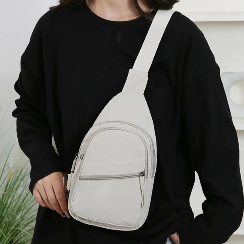 

Unisex Sling Bag Women Chest Sling Bag Capacity Waterproof Crossbody Pouch with Adjustable Strap Outdoor Travel Shoulder for Use