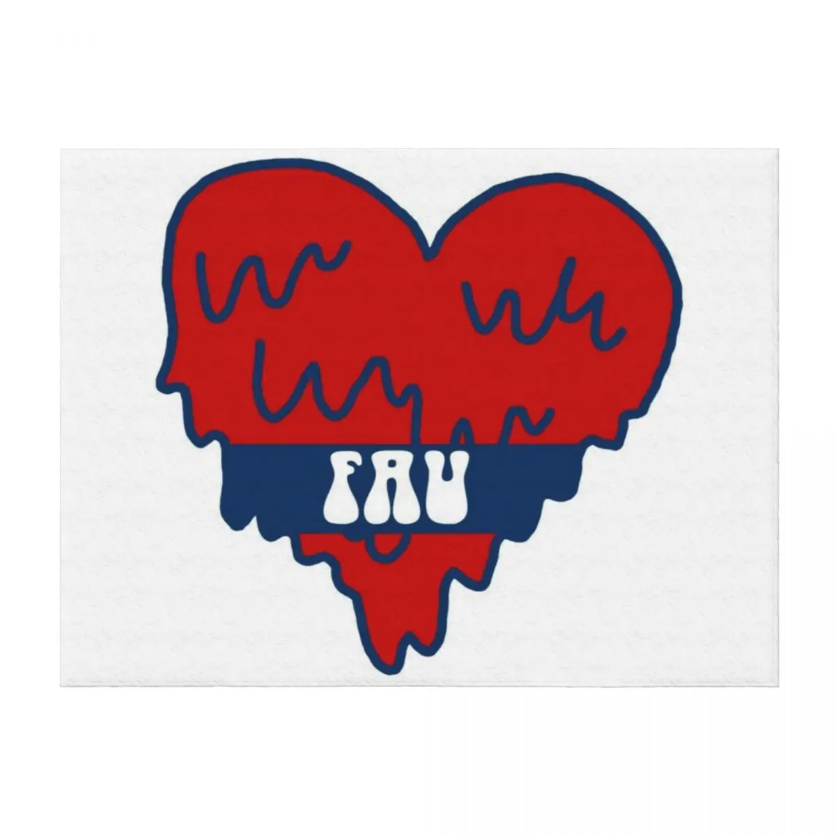 

FAU Florida Atlantic Heart Throw Blanket Thermals For Travel Luxury St For Decorative Sofa Soft Beds Blankets