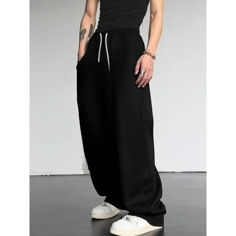 

Men's Casual Drawstring Straight Leg Pants Breathable Casual Pants Fitness Pants Unisex All Season Street Outdoor Running Pants