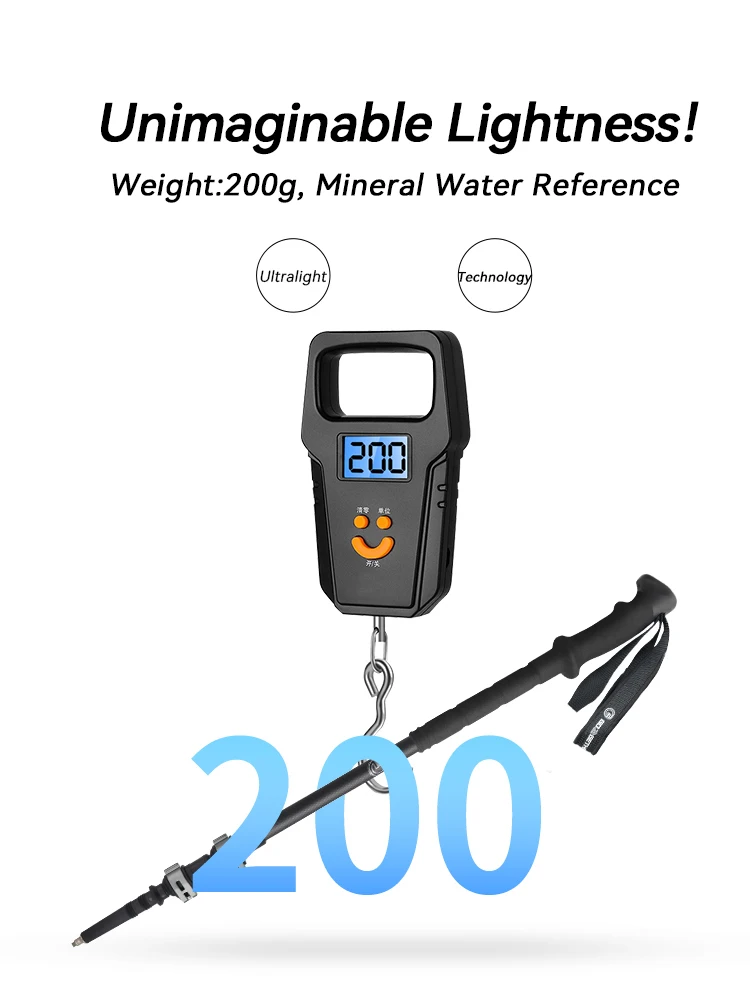 

Carbon Fiber Trekking Poles External Lock 3-Section Telescopic 200g Ultra-Light for Mountain/Glacier Hiking