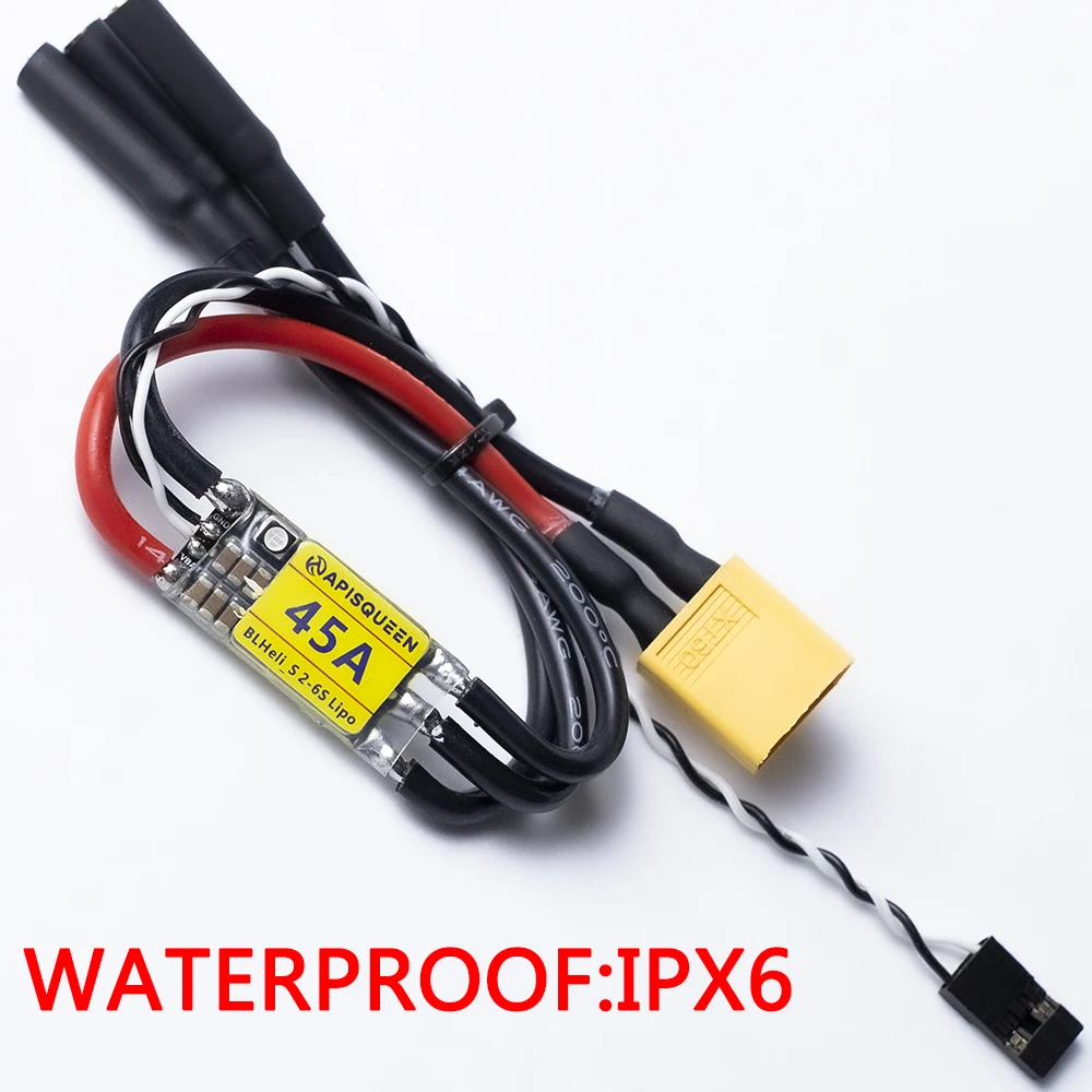 ApisQueen 2-6S 45A Bi-Directional Electronic Speed Controller ESC For Underwater Thruster/Motor/ROV