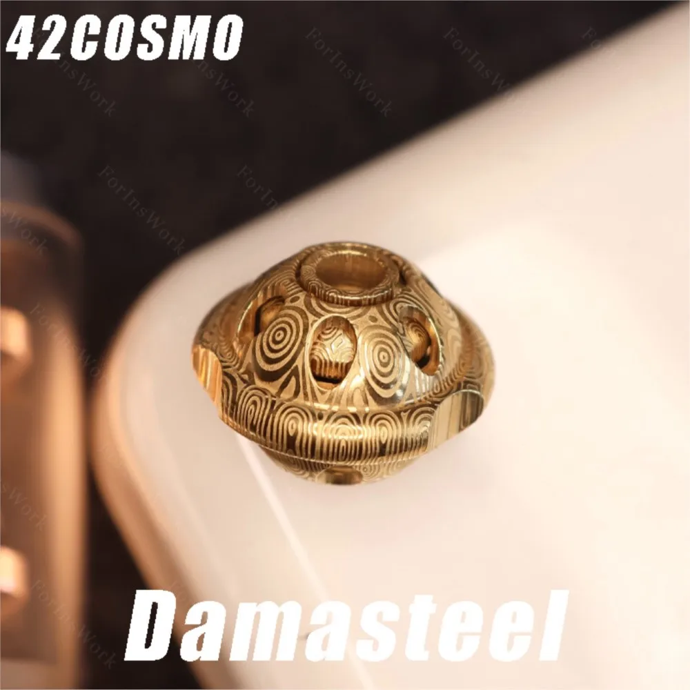 42COSMO Damasteel Planet Lanyard Bead Spinner EDC Gadget Fidget Toys Stress Relief Toys Schreibtischspielzeug