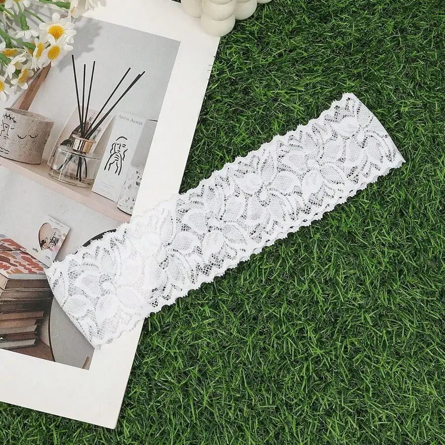 Womens Floral Lace Headband, Elastic Vintage Hair Band, Elegant Hair Accessories