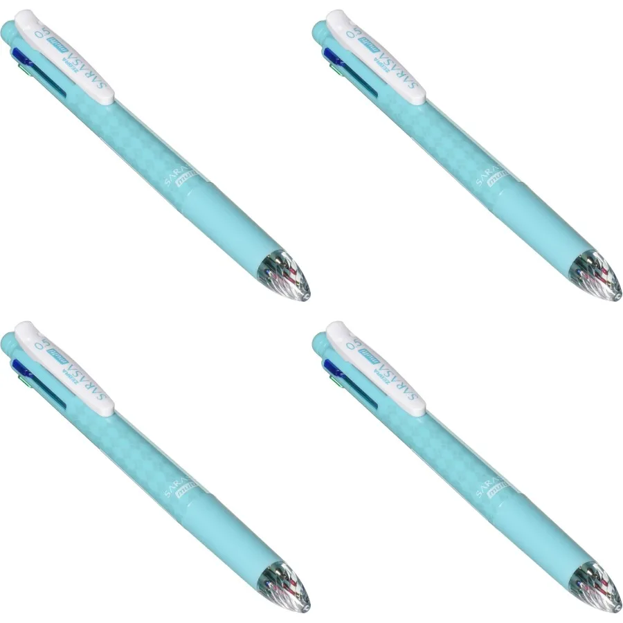 

Многофункциональная шариковая ручка Zebra Surari с черными/красными/синими/зелеными чернилами, 0,5 мм, механический карандаш 0,5 мм J4SA11-BG для офиса и школы