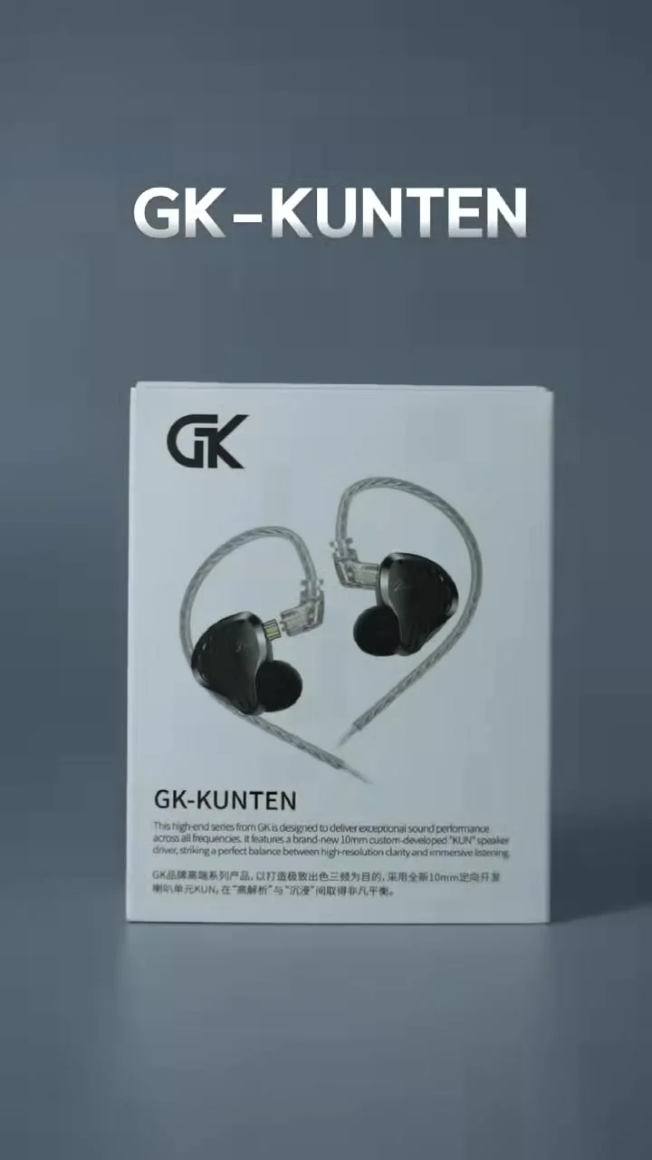 イヤホン KTN GK KUNTEN ダイナミックドライブヘッドホン HIFI 重低音イヤホン