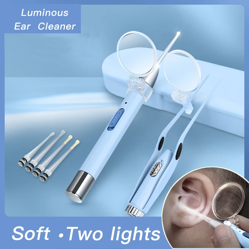 

Ear Cleaner Ear Wax Removal Tool Flashlight Earpick Ear Cleaning Earwax Remover Luminous Ear Curette Light Spoon Ear Dig