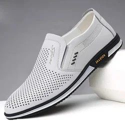 Leather Shoes Men Loafers Shoes 2024 Spring Summer Men Breathable Outdoor Casual Footwear Business Formal Single Shoes Sneakers