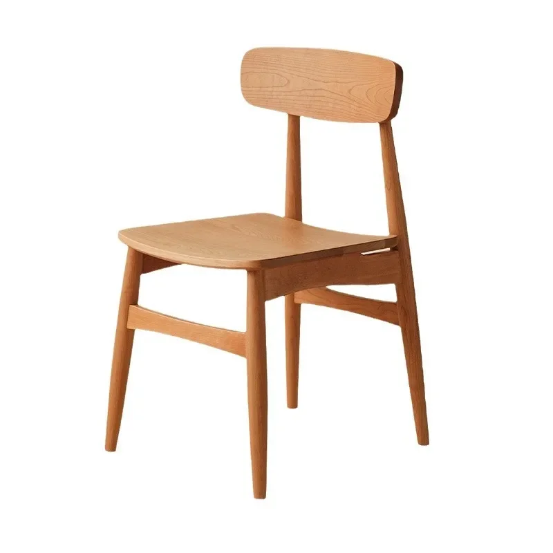 wood desk chair cherry wood furniture Japanese log home backrest chair