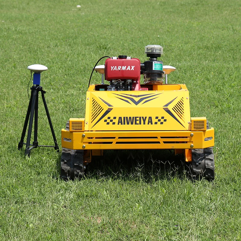 Customized wireless self‑propelled lawn mower can add snow shovel, GPS memory planning route, fits mountain scenic area